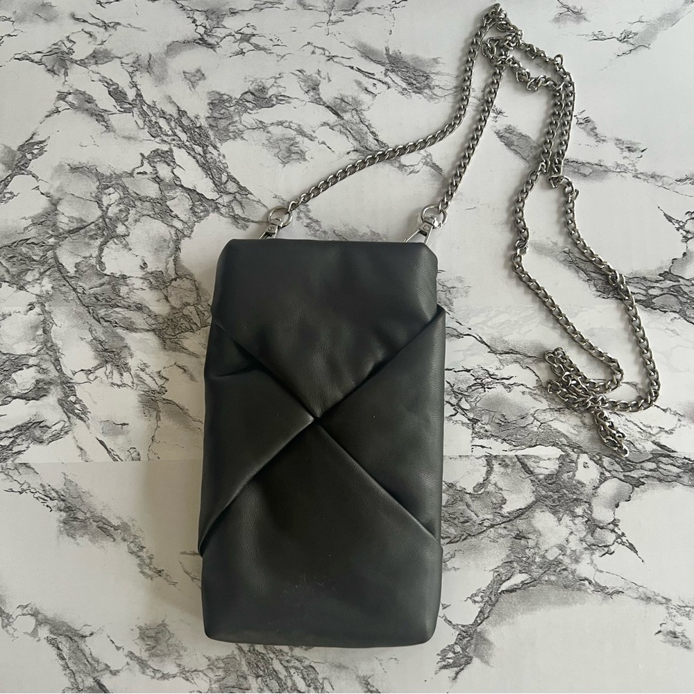 A New Day Phone Crossbody Black Puffy Bag NWOT